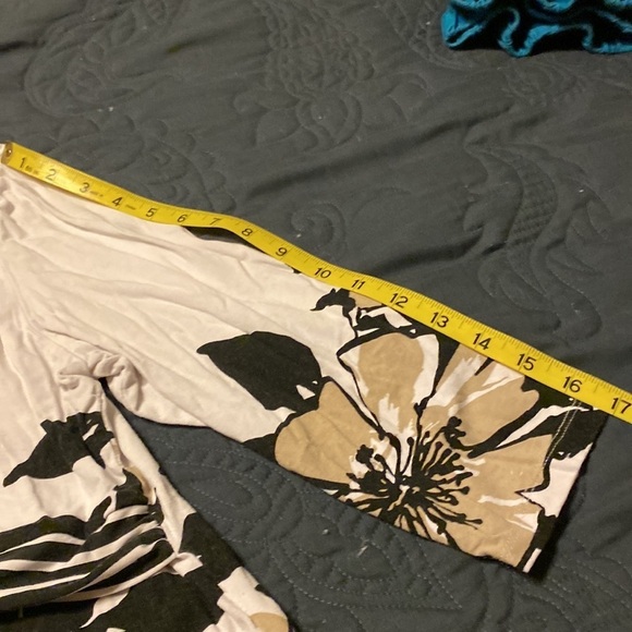 Christopher & Banks V-neck T-shirt twist tie at bust rayon & spandex - Picture 4 of 9